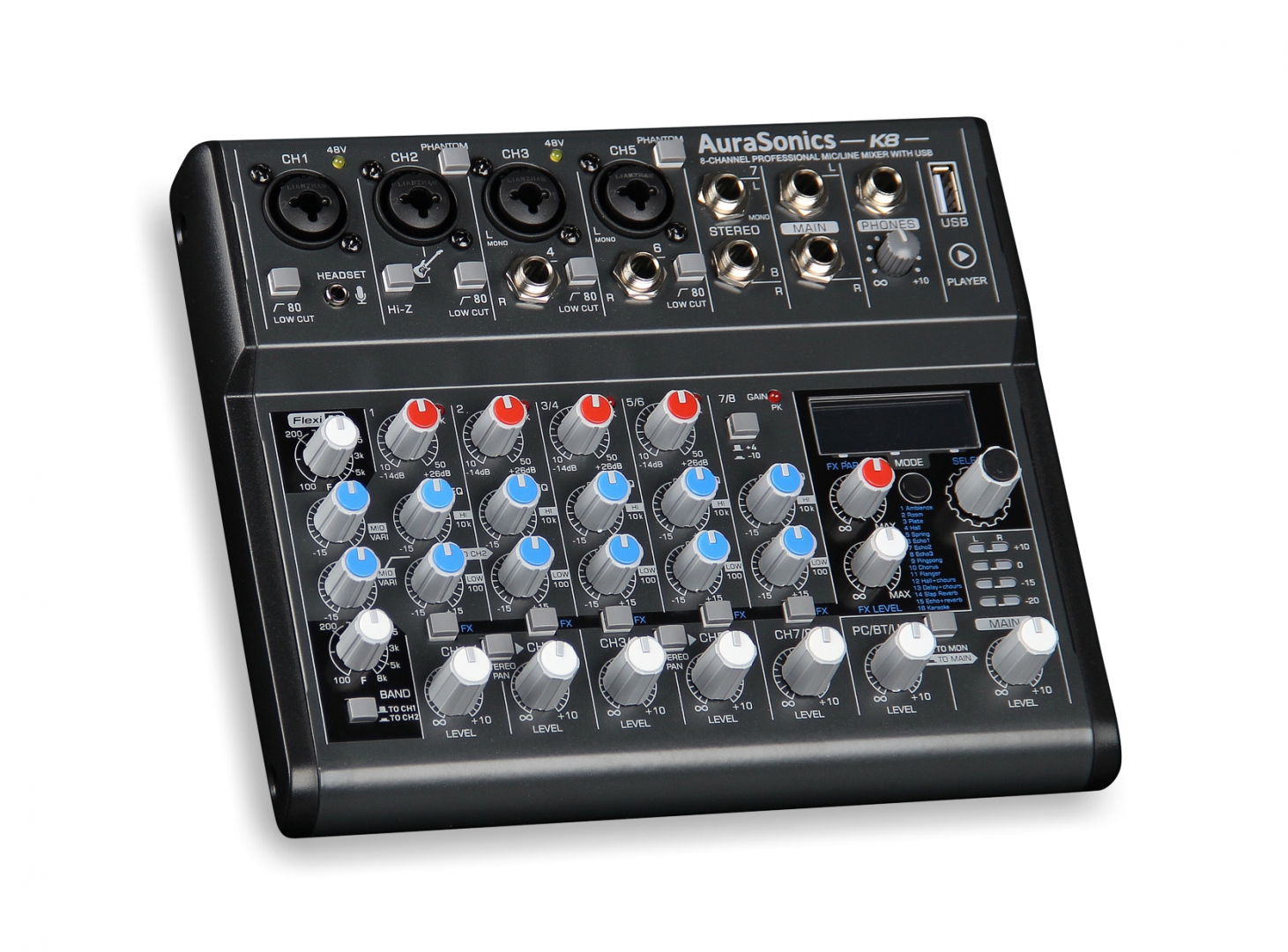 AuraSonics K8 компактный микшерный пульт в Лениногорске
