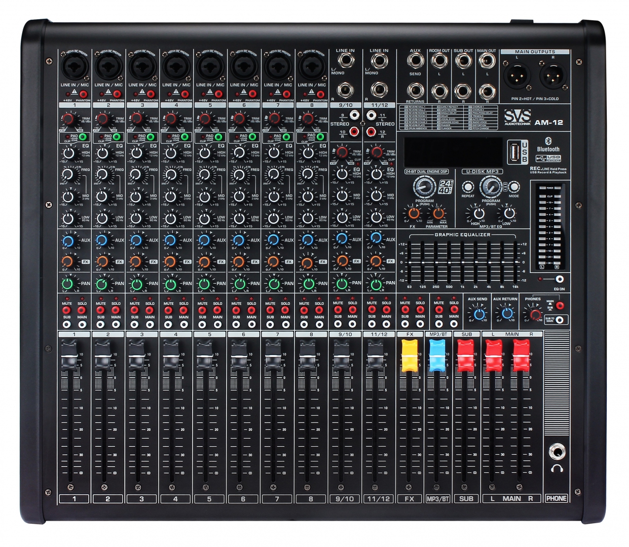 SVS Audiotechnik mixers AM-12 Микшерный пульт аналоговый, 12-канальный в Лениногорске